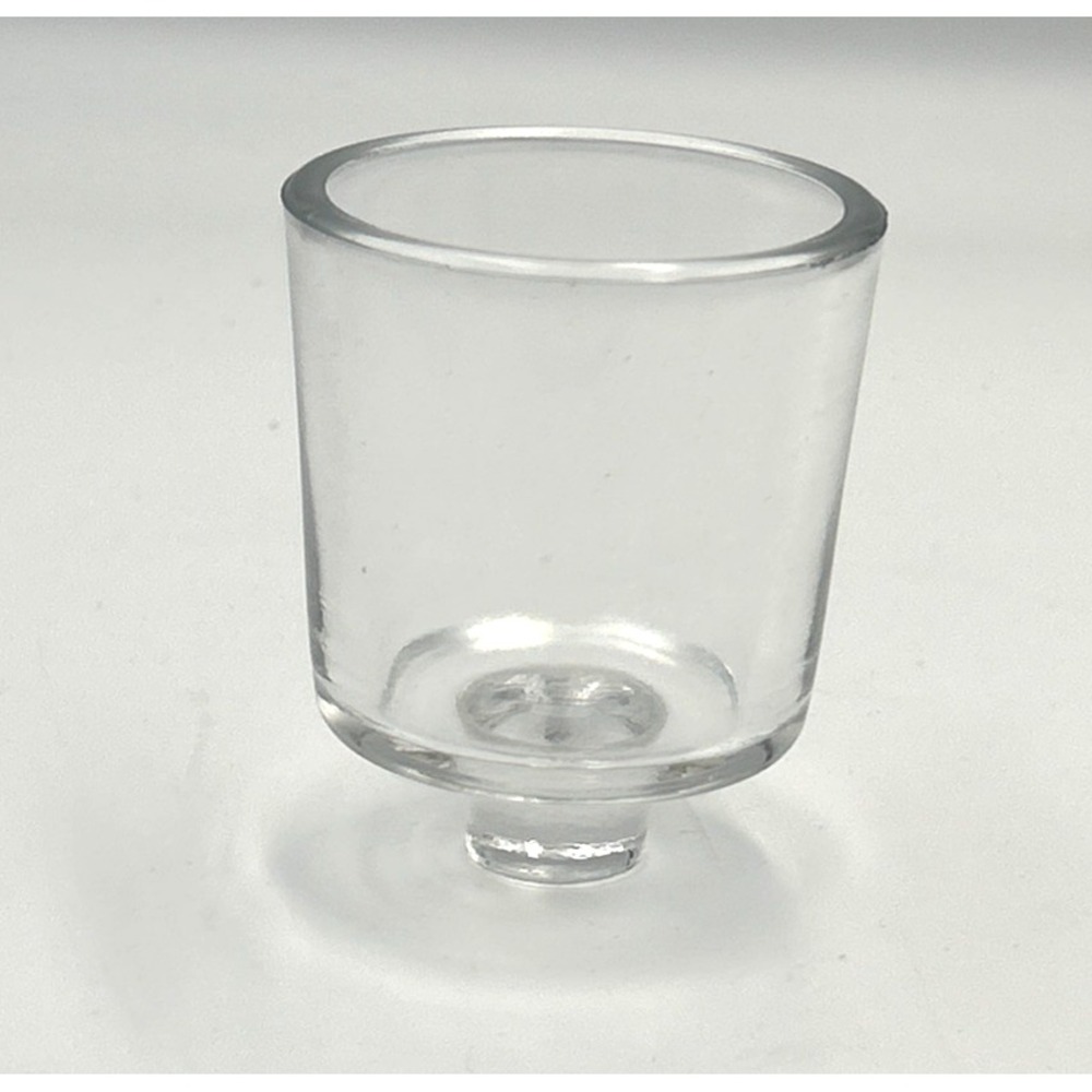 Clear Glass Votive Candle Holder Tulip Shabbat Insert Cup